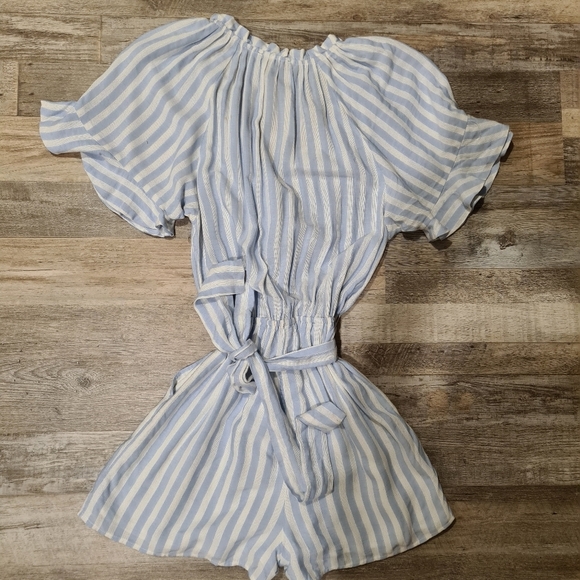 Paige Harmony Striped Romper SZ SM - Picture 4 of 4
